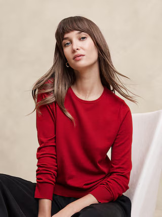 Forever Crew-Neck Sweater | Banana Republic Factory
