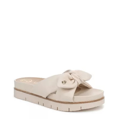 Sam & Libby Women's Astrid Slide Sandal, Ivory, 8.5M | Belk