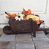 AGD Fall Decor- Lighted Artificial Floral Filled Wood Cart Centerpiece | Amazon (US)
