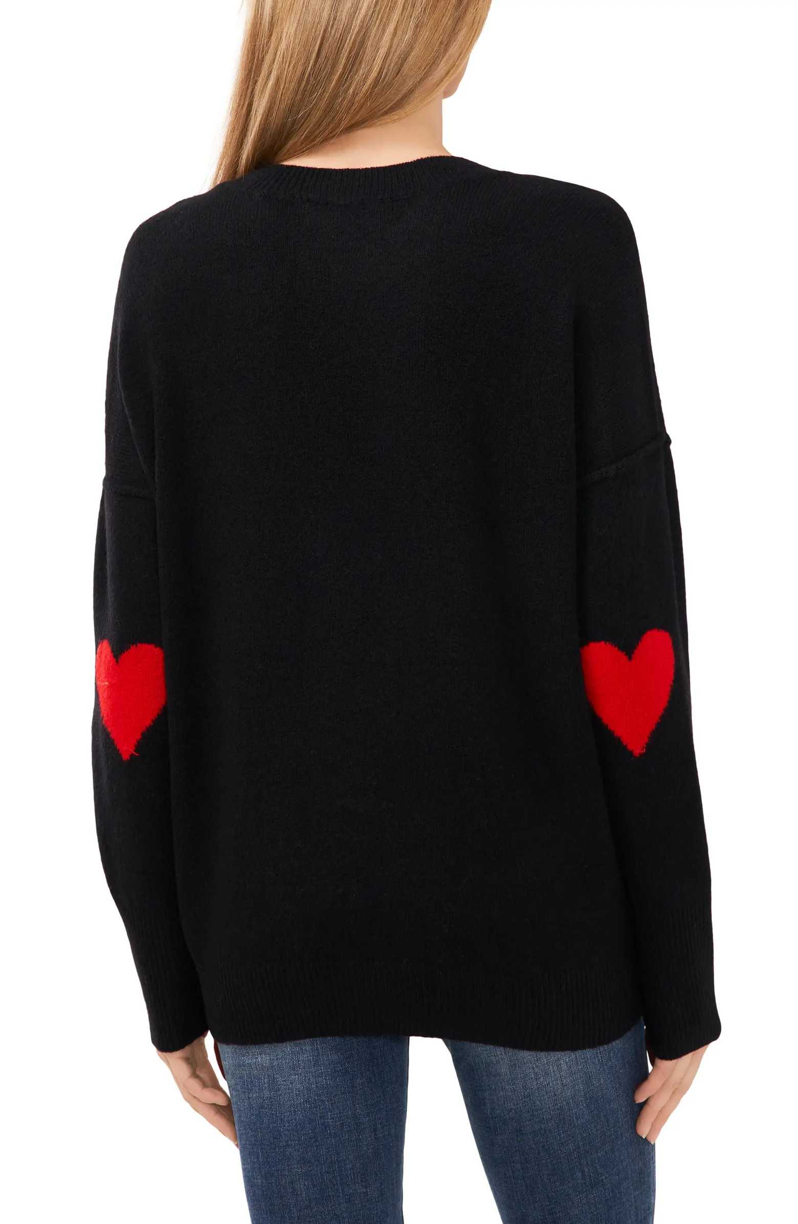 Heart Elbow Crewneck Sweater | Nordstrom