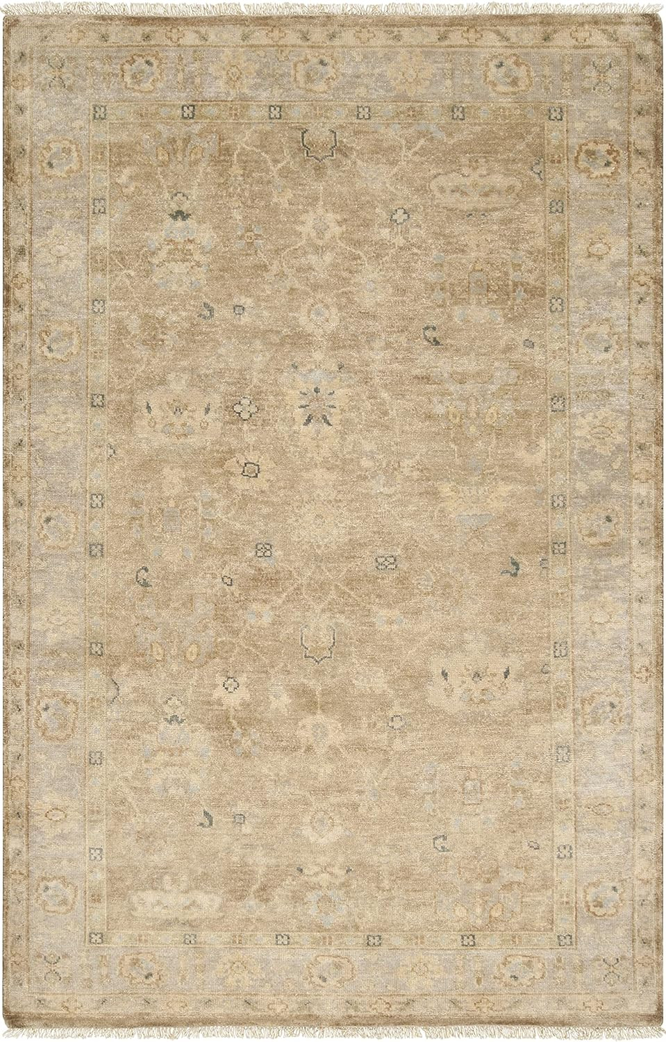 Mark&Day Wool Rugs, 2x3 Piedmont Traditional Pale Blue Area Rug, Brown Cream Carpet for Living Ro... | Amazon (US)