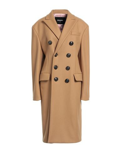 Dsquared2 Woman Coat Camel Size 4 Virgin Wool, Polyamide, Elastane | YOOX (US)