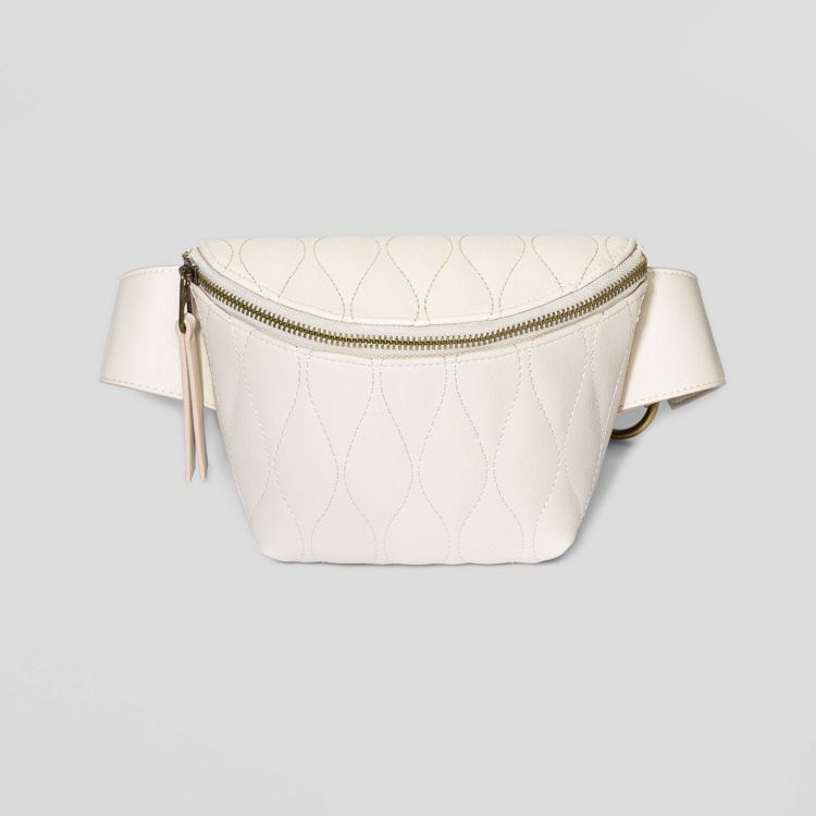 Zip Closure Fanny Pack - Universal Thread&#8482; Cream | Target