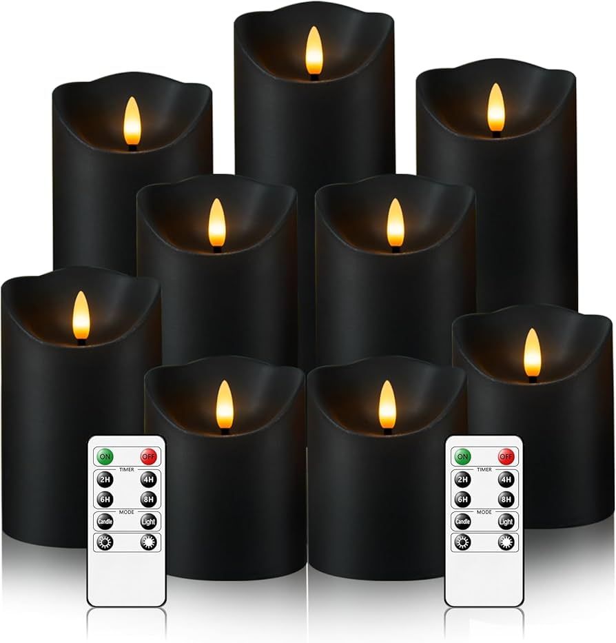 Flameless Candles with Remote, Battery Operated Flickering Flameless Candles, LED Candles with Ti... | Amazon (US)