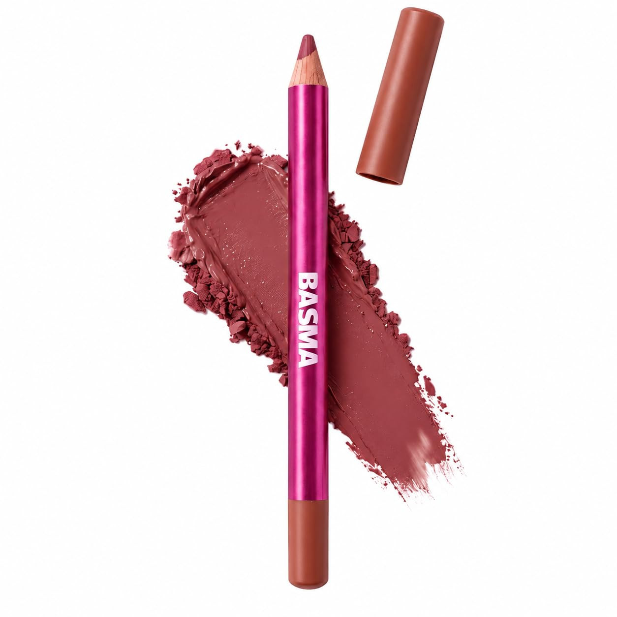 BASMA Lip Liner Pencil, Waterproof Matte Long-Lasting 8HR, Warm Rose Nude | Amazon (US)