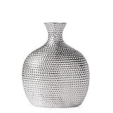Torre & Tagus Helio Hammered Ceramic Bottle Vase - 10" Tall Decorative Vases for Flowers - Modern... | Amazon (US)