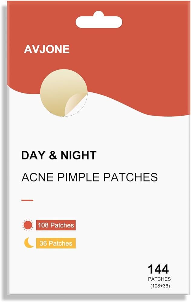 AVJONE Day and Night Hydrocolloid Acne Pimple Patch for Covering Zits and Blemishes, Spot Sticker... | Amazon (US)