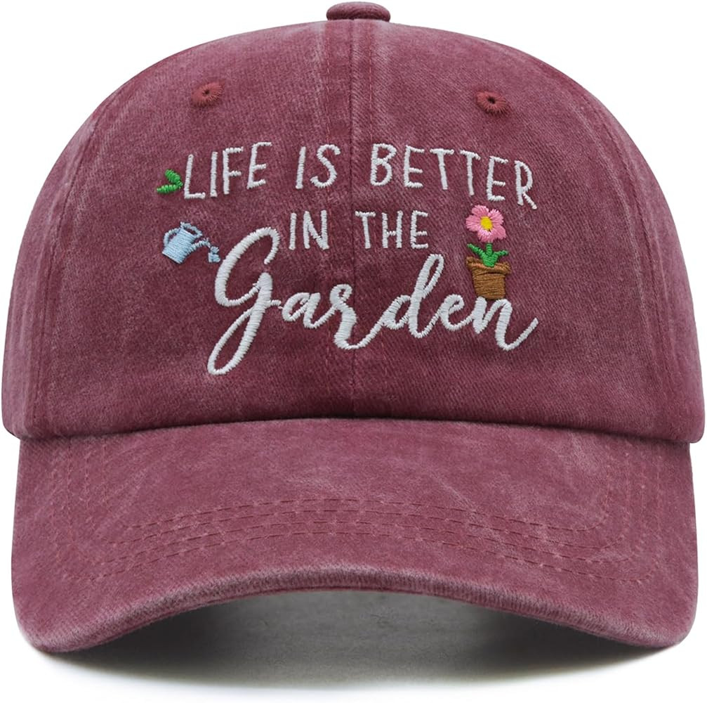 Gardening Gifts for Women, Gardening Hat, Mothers Day Plant Gift for Mom Grandma, Adjustable Embr... | Amazon (US)