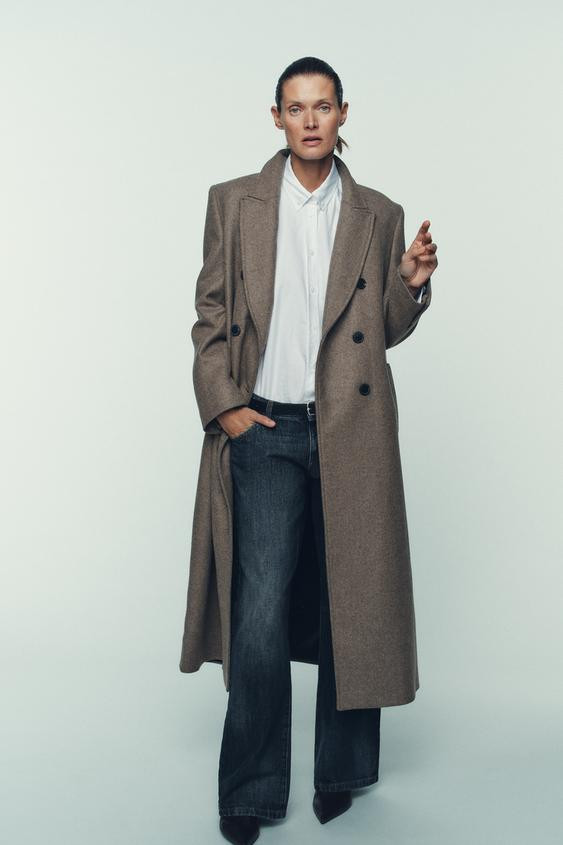 DOUBLE-BREASTED LONG COAT | Zara US