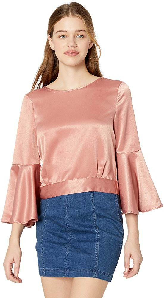 Women's Sugar Kisses Charmeuse Tie Back Top | Amazon (US)