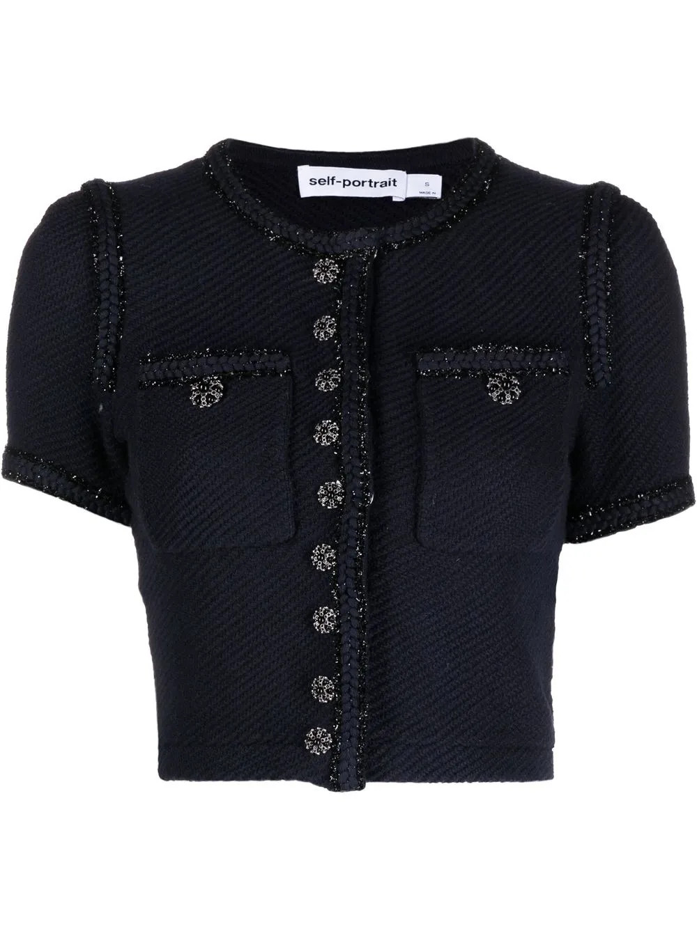 tweed cropped jacket | Farfetch Global