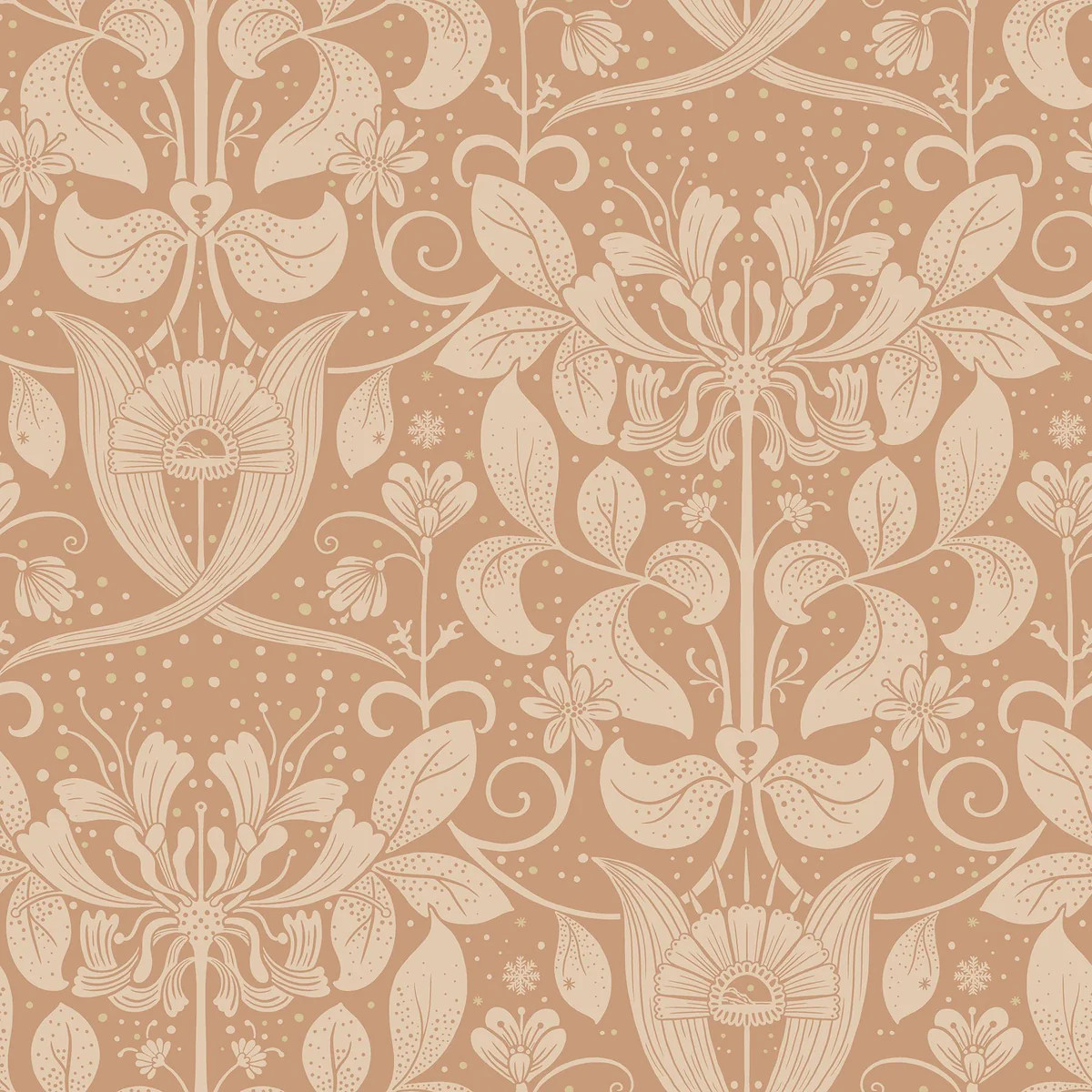A-Street Prints Ingrid Botanical Coral Wallpaper | DecoratorsBest