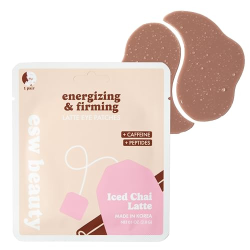 ESW Beauty Iced Chai Latte Under Eye Patches with Peptides, 1 Pack | Amazon (US)