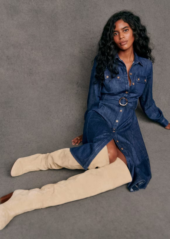 Tea Dress - Deep Blue - Organic cotton - organic textile - Sézane | Sezane Paris - US