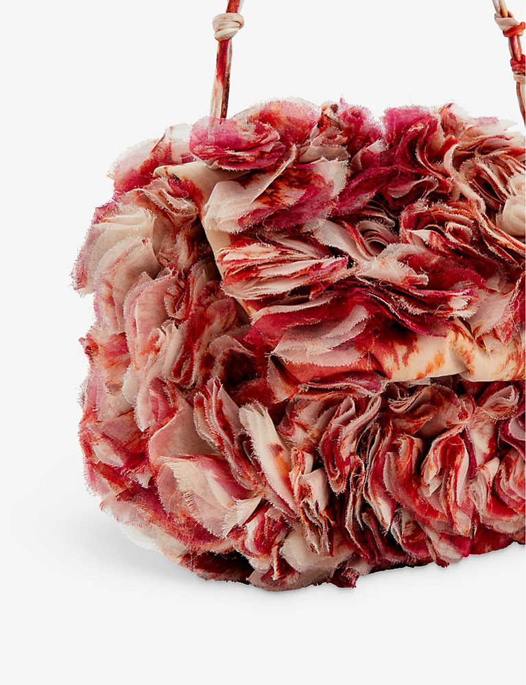 Ruffle printed woven cross-body bag | Selfridges