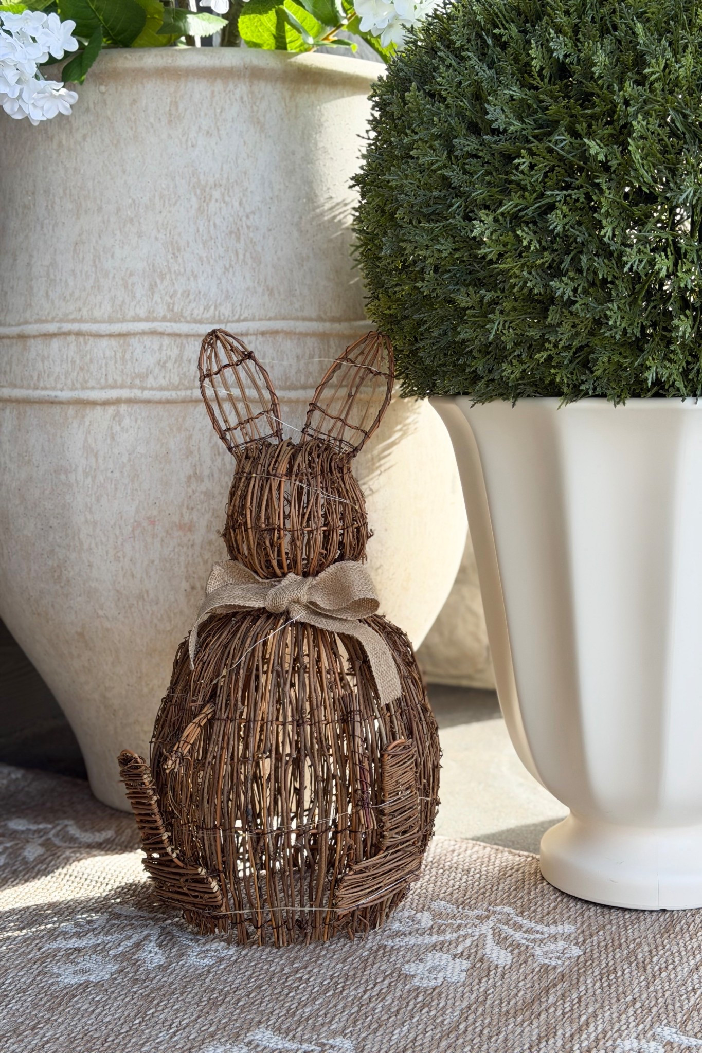 Found the cutest rattan bunny, comes in a set of 2!

Spring, spring home, spring front porch, spring home decor, bunny decor, rattan bunny, planter, boxwood, topiary, outdoor rug, seasonal porch

#LTKSeasonal #LTKHome