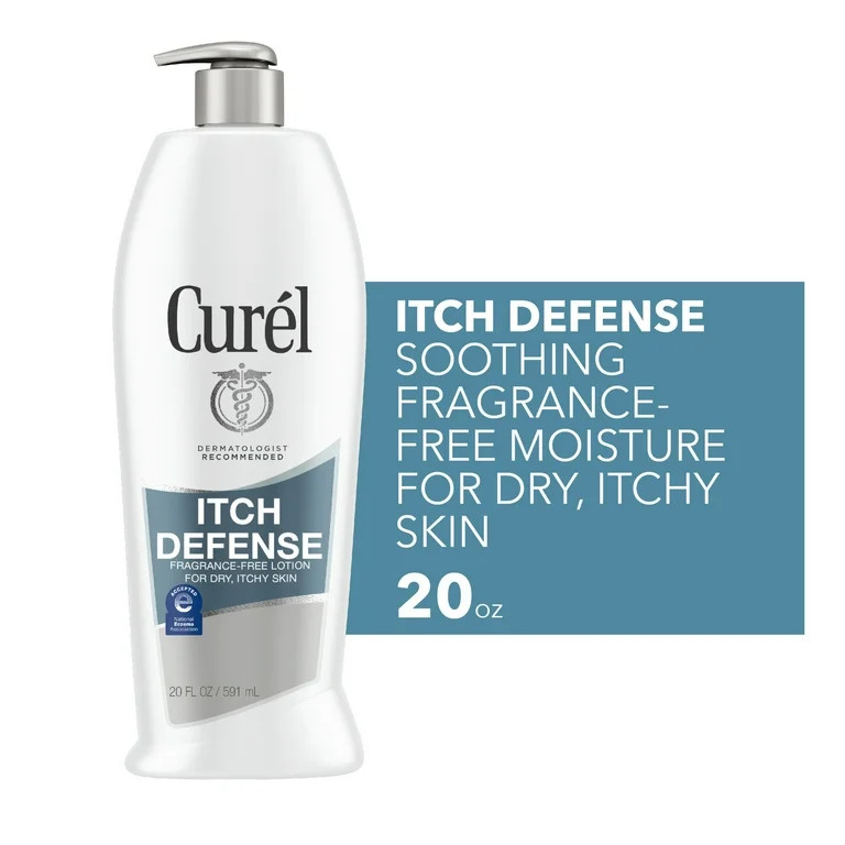 Curel Itch Defense Loción Calmante para Cuerpo y Manos para Piel Seca y con Picazón, 20 fl oz | Walmart (US)