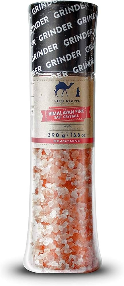 Himalayan Pink Salt Giant Spice Grinder - 390g/13.8oz Easy to Use Pink Salt Mill Fresh Himalayan ... | Amazon (UK)