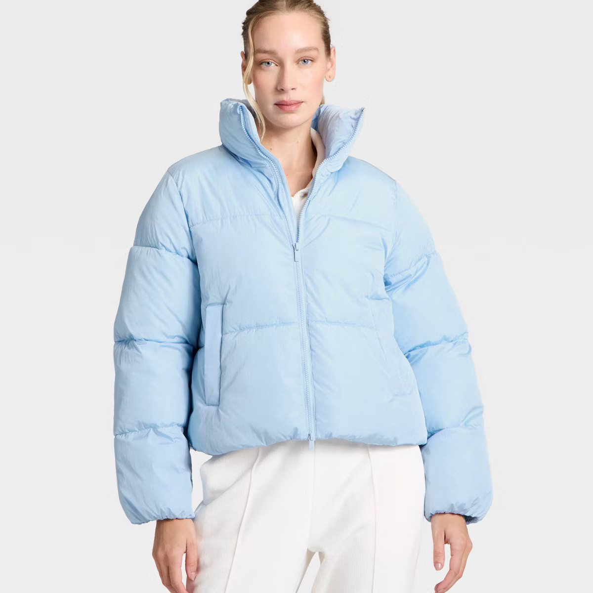 Women's Puffer Jacket - All In Motion™ Light Blue | Target