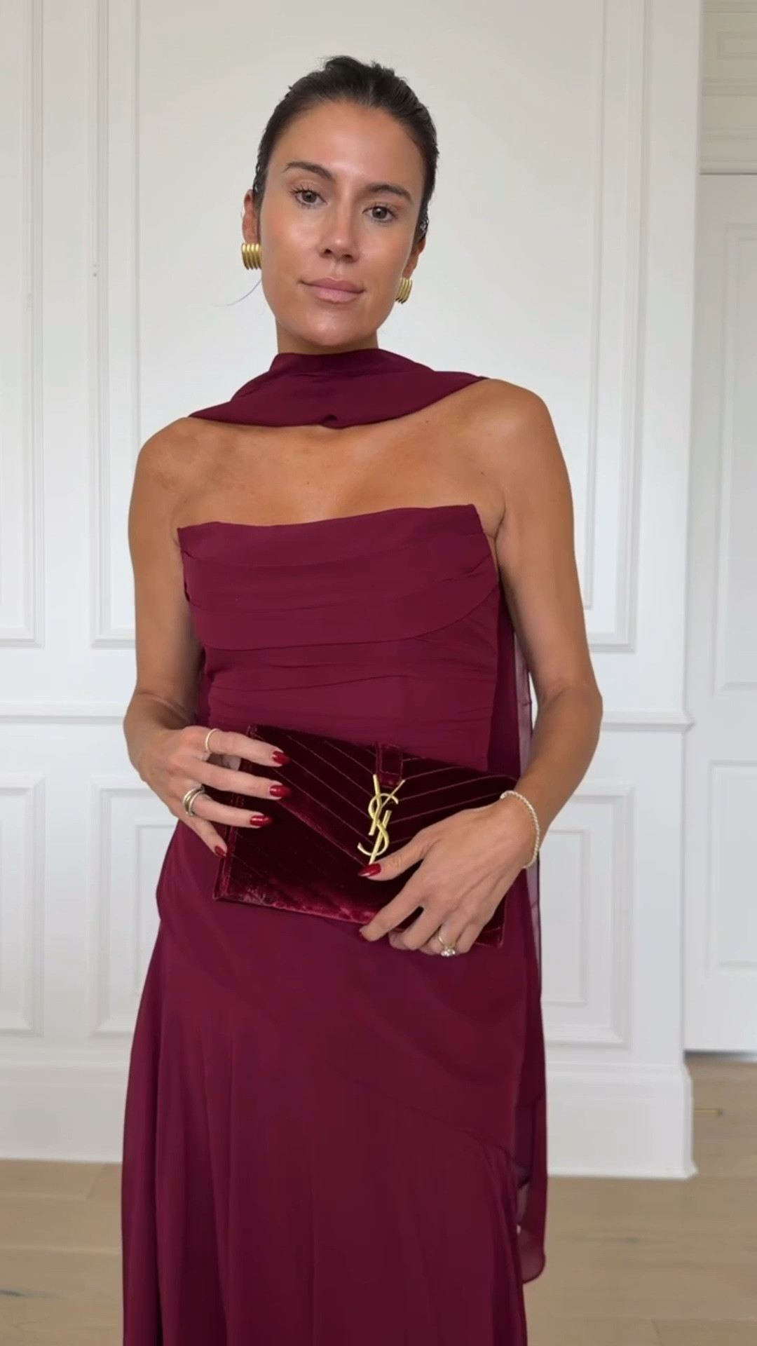 This burgundy dress is so stunning!! Perfect for wedding guest dress, holiday party dress, event dress.  Comes in a bunch of colors. I’m wearing size 4

#LTKWedding #LTKgrwm #LTKSeasonal