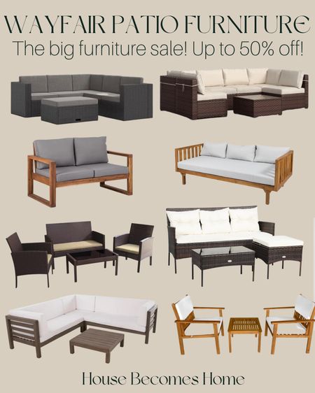 Wayfair Patio Furniture! Up to 50% off! 

#LTKhome #LTKSeasonal #LTKsalealert
