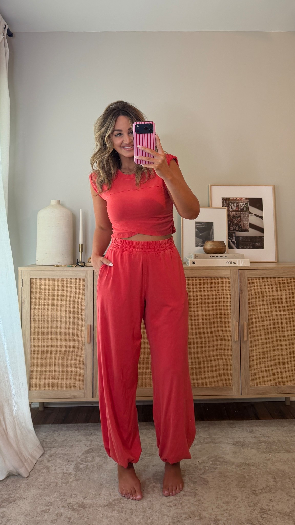 love this set! just ordered it in the dried palm color for summer! perfect for travel, lounging. easy throw on and go cute outfit! i’m in a size S. free people, travel outfit

#LTKootd #LTKTravel