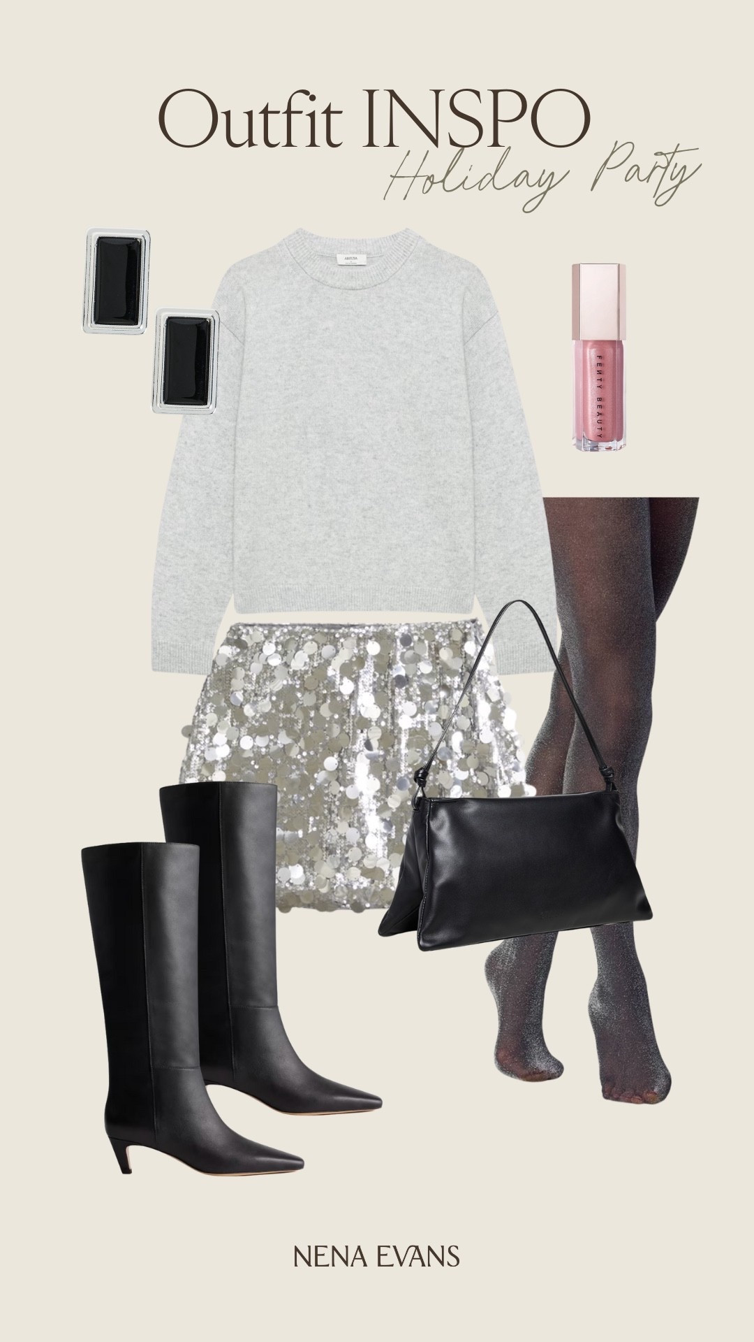 What to wear: Holiday party ✨


Holiday outfit 
Party outfit
Sequin skirt 
Sweater 
Tights 
Knee high boots 
Black boots 

#LTKStyleTip #LTKFindsUnder100 #LTKHoliday