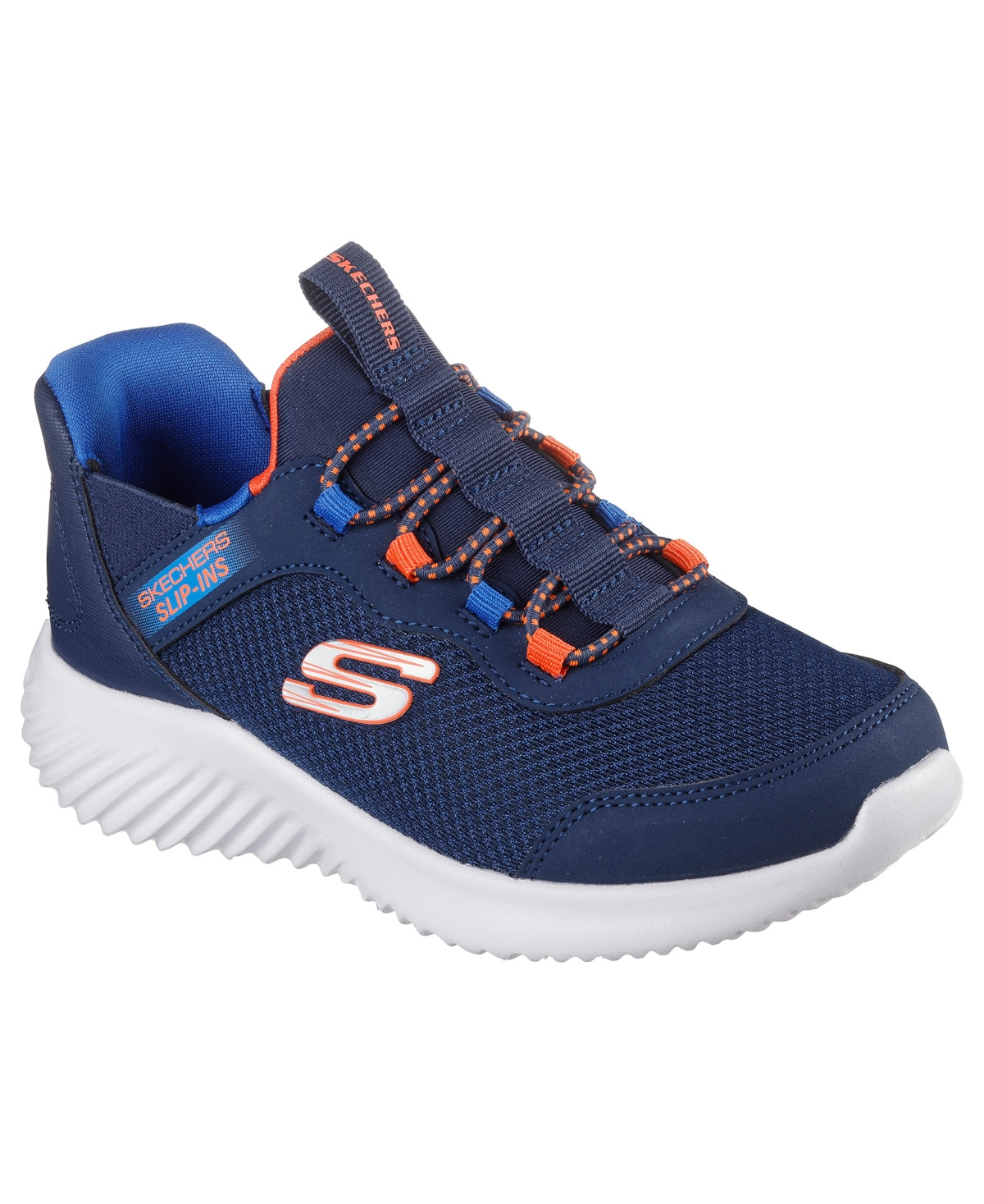 Skechers Little Kids Slip-ins: Bounder - Brisk-Burst Casual Sneakers from Finish Line - Navy | Macy's