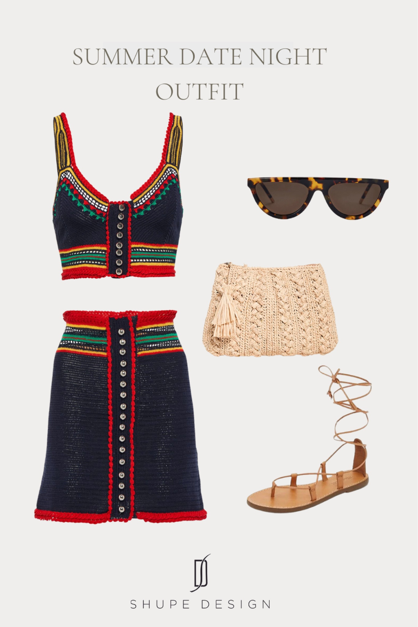 Chic and easy summer date night or vacation outfit inspo. 

Crochet set | colorful | raffia clutch | tort sunglasses | Jenny Bird | Paco Rabanne | Madewell | Shopbop | flat sandals | resort wear 

#LTKSeasonal #LTKFind #LTKstyletip