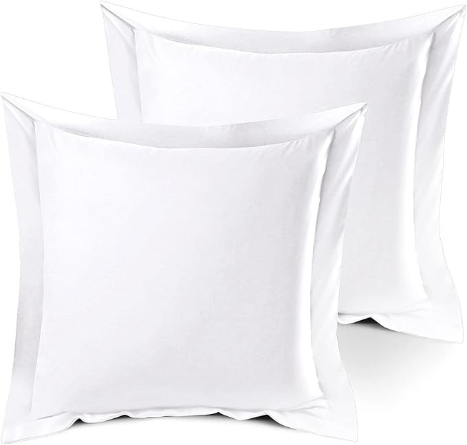 Amazon.com: Thread Spread European Square Pillow Shams Set of 2 White 1000 Thread Count 100% Egyp... | Amazon (US)