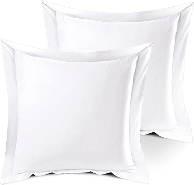 Thread Spread European Square Pillow Shams Set of 2 White 1000 Thread Count 100% Egyptian Cotton ... | Amazon (US)