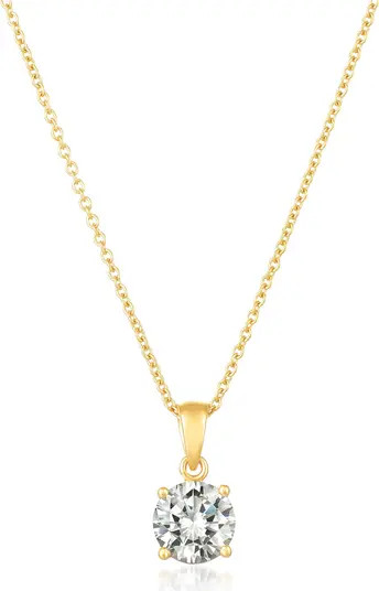 Round Cubic Zirconia Pendant Necklace | Nordstrom
