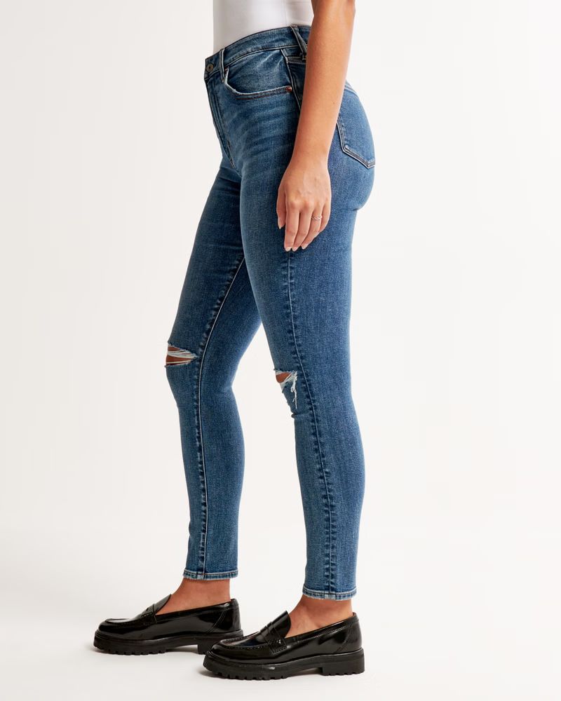 Curve Love High Rise Super Skinny Ankle Jean | Abercrombie & Fitch (US)