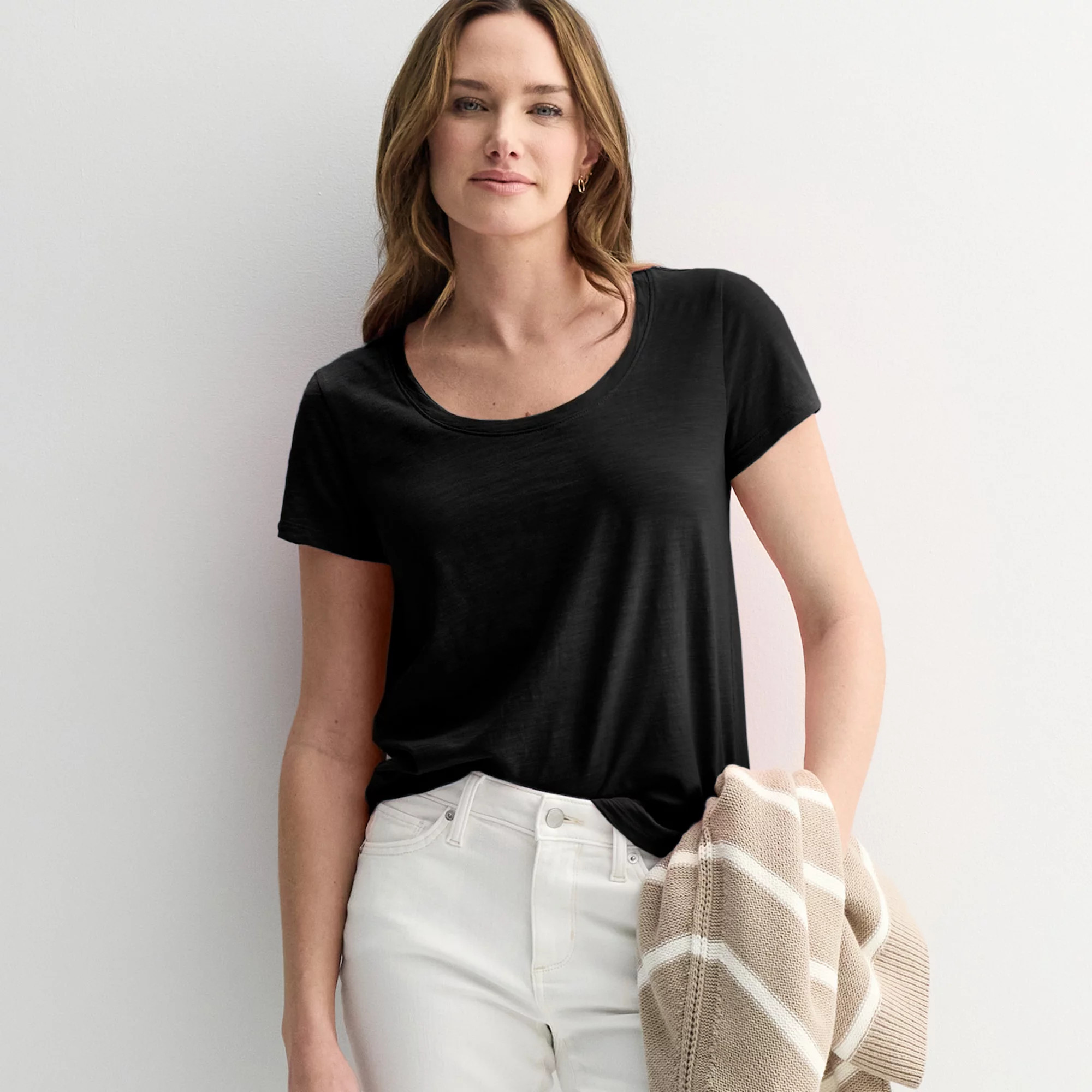 Women's Sonoma Goods For Life® Everyday Short Sleeve Scoop Tee | Kohl's