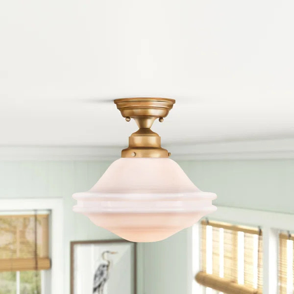 Mandy Glass Semi Flush Mount | Wayfair North America