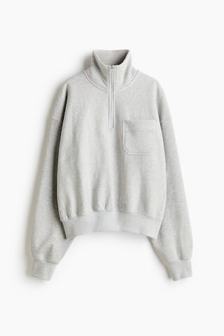 H & M - Zip-top sweatshirt - Grey | H&M (UK, MY, IN, SG, PH, TW, HK)