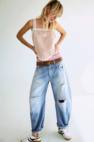We The Free Good Luck Mid-Rise Barrel Jeans | Free People (Global - UK&FR Excluded)
