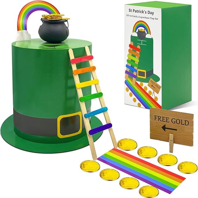 Bailiyake St. Patrick's Day DIY Leprechaun Trap Kit St Patricks Day Party Decorations DIY to Catc... | Amazon (US)