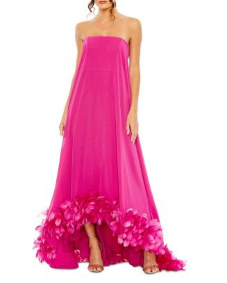 Mac Duggal Strapless Flared Feather Hem Gown  | Bloomingdale's Women | Bloomingdale's (US)