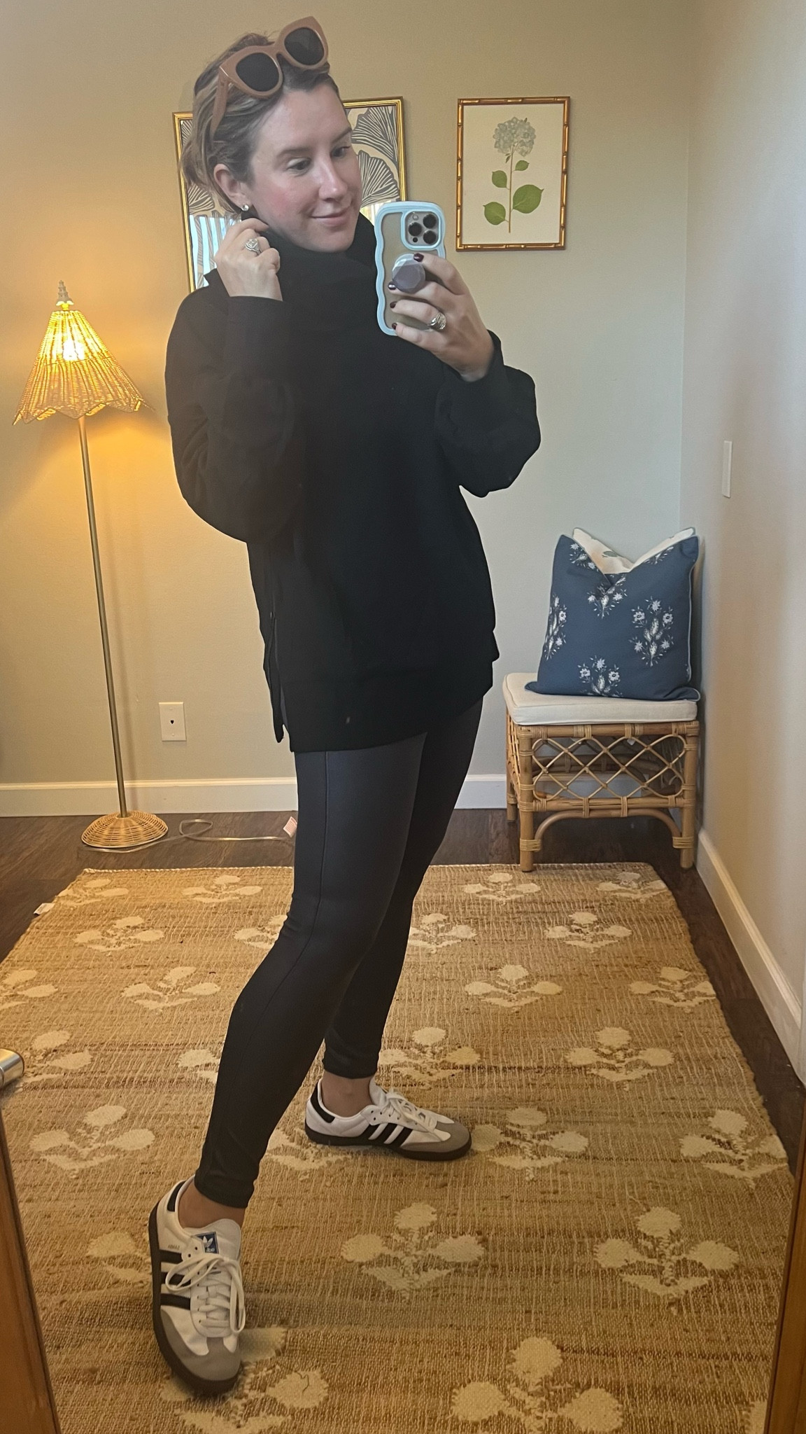 Wearing a large in the sweatshirt and large in the leggings. Both running TTS. Color of leggings if Melanite  

#LTKmidsize #LTKfindsunder50 #LTKfitness