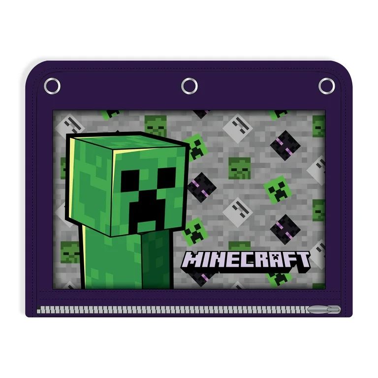 Minecraft Binder Pencil Pouch, Multi-Color, Unisex, 10.5inW x 8.25inH, New, Elementary School | Walmart (US)