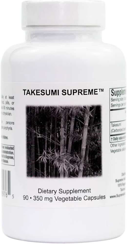 Supreme Nutrition Takesumi Supreme, 90 Pure Activated Bamboo Charcoal Vegetarian Capsules | Amazon (US)