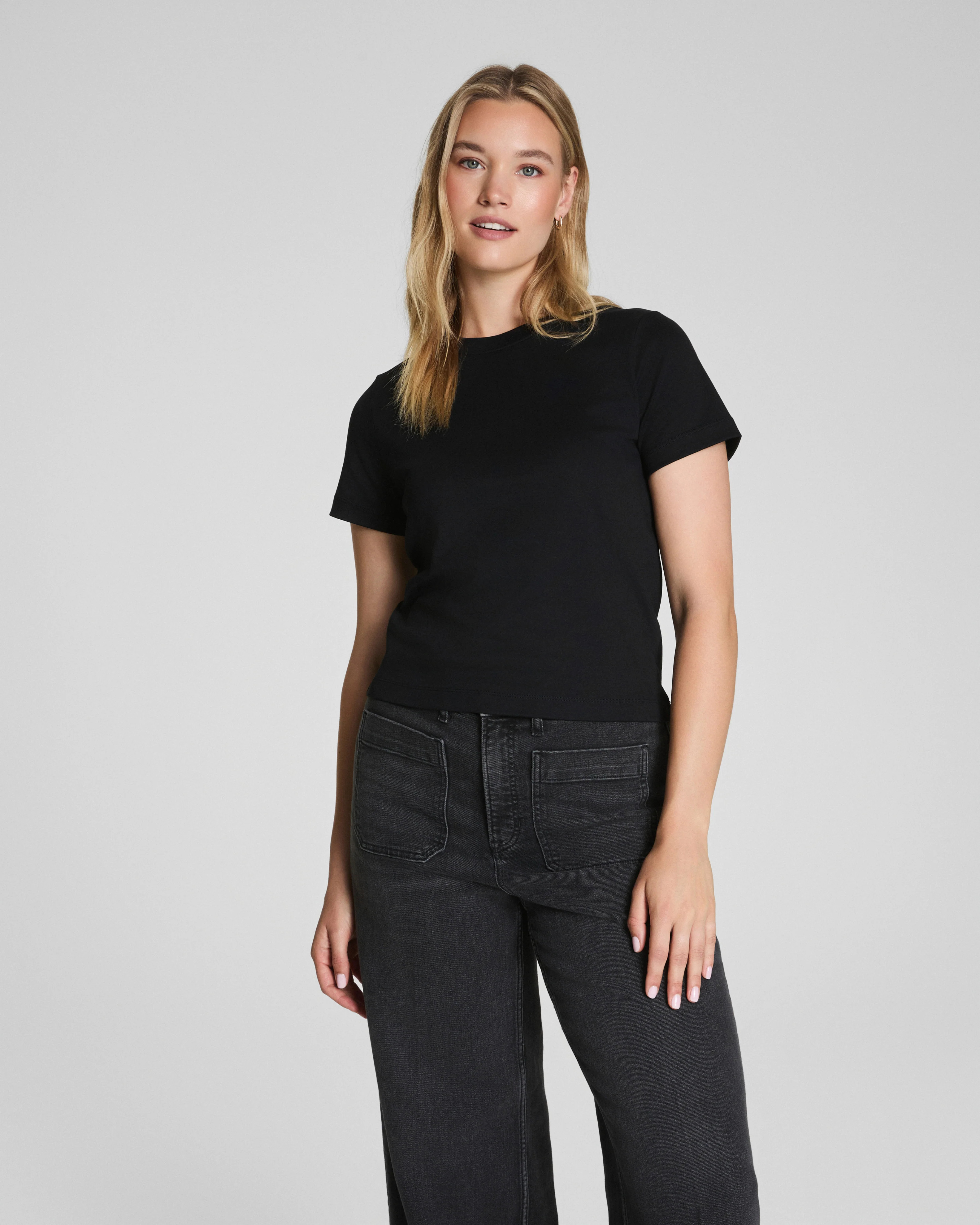 Cotton Crew Tee – Breathable, Classic Fit | SPANX | Spanx