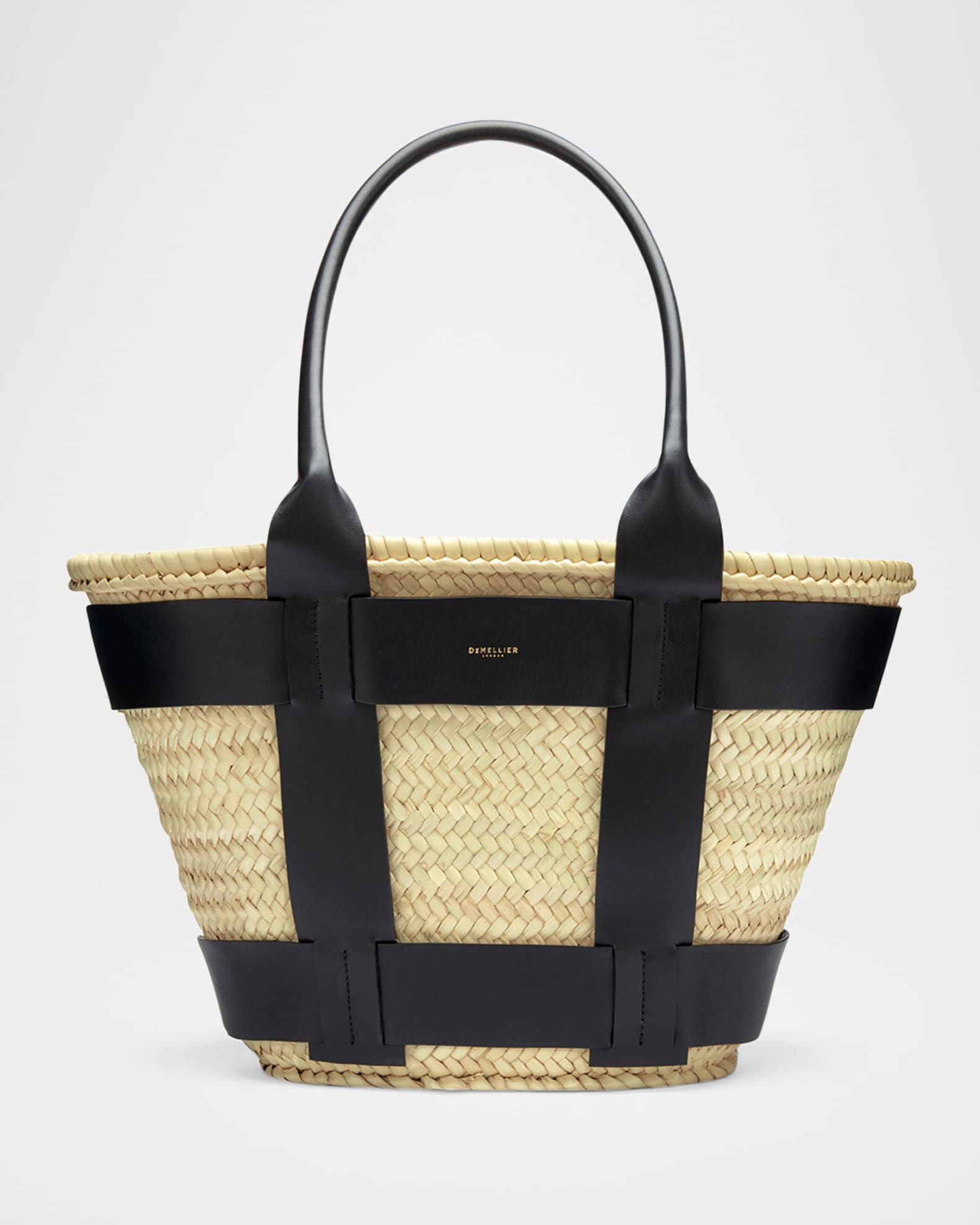 The Santorini Caged Raffia Tote Bag | Neiman Marcus