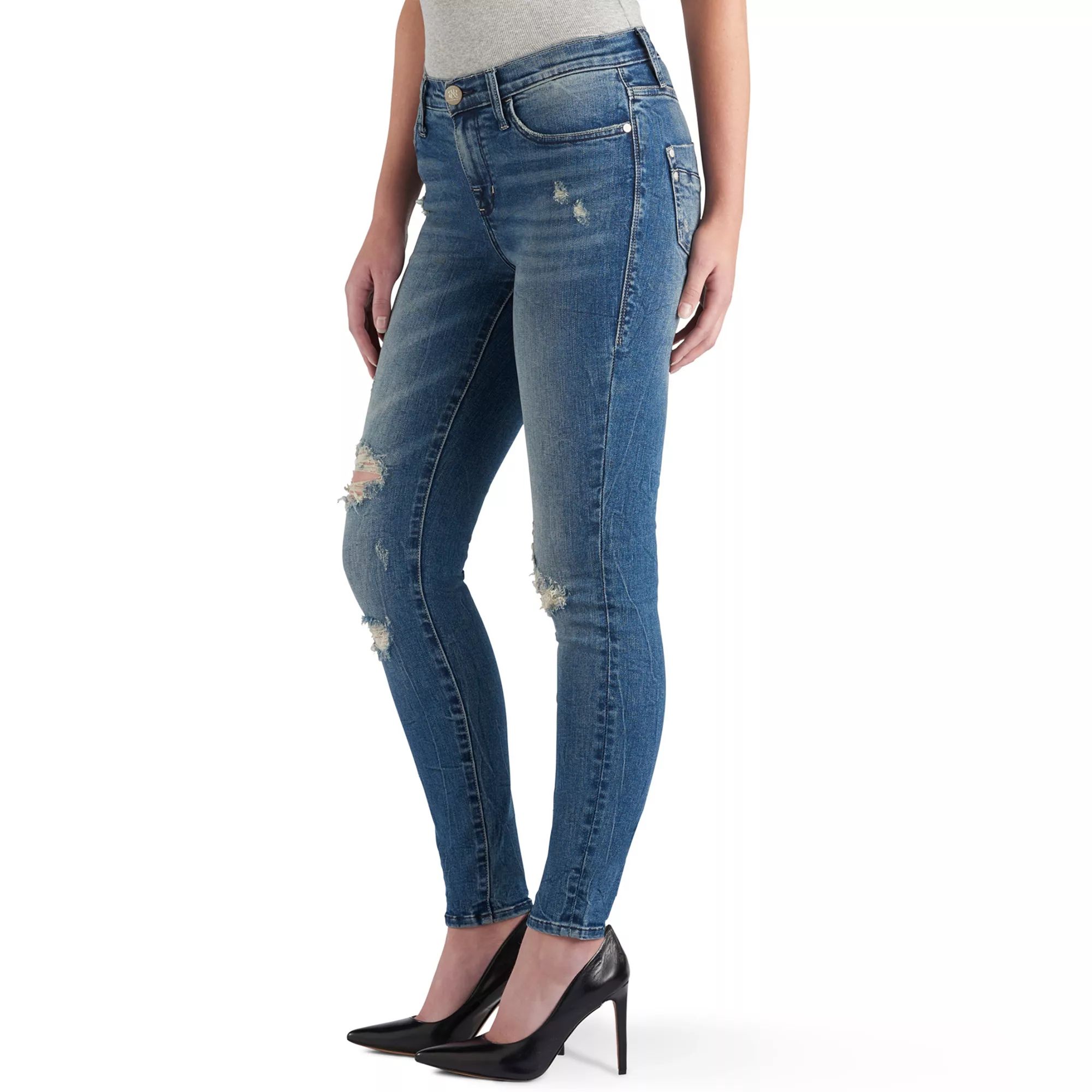 Women's Rock & Republic® Kashmiere Destructed Skinny Jeans | Kohl's