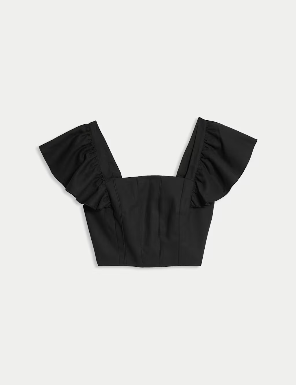 Linen Rich Regular Fit Crop Top | Marks & Spencer (UK)