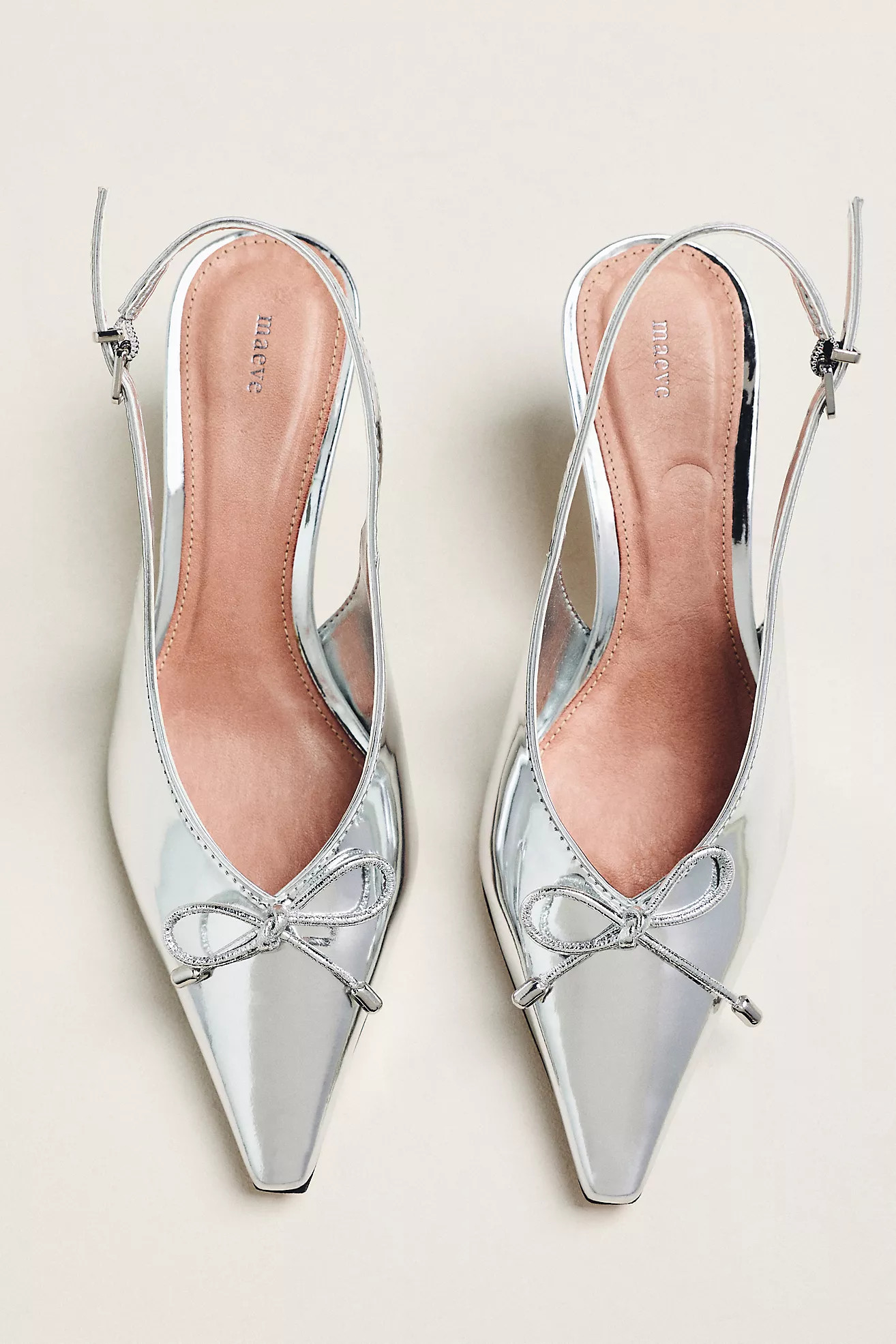 Maeve Pointed-Toe Slingback Heels | Anthropologie (US)