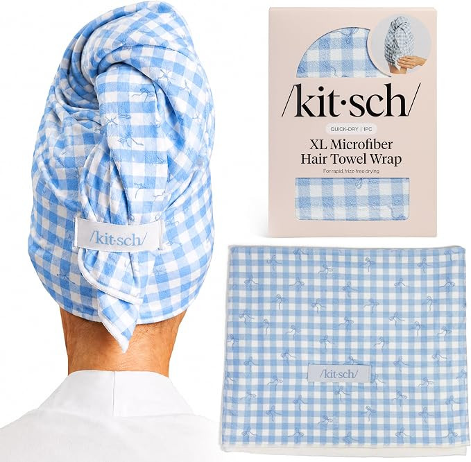 Kitsch XL Microfiber Hair Towel Wrap for Women | Amazon (US)