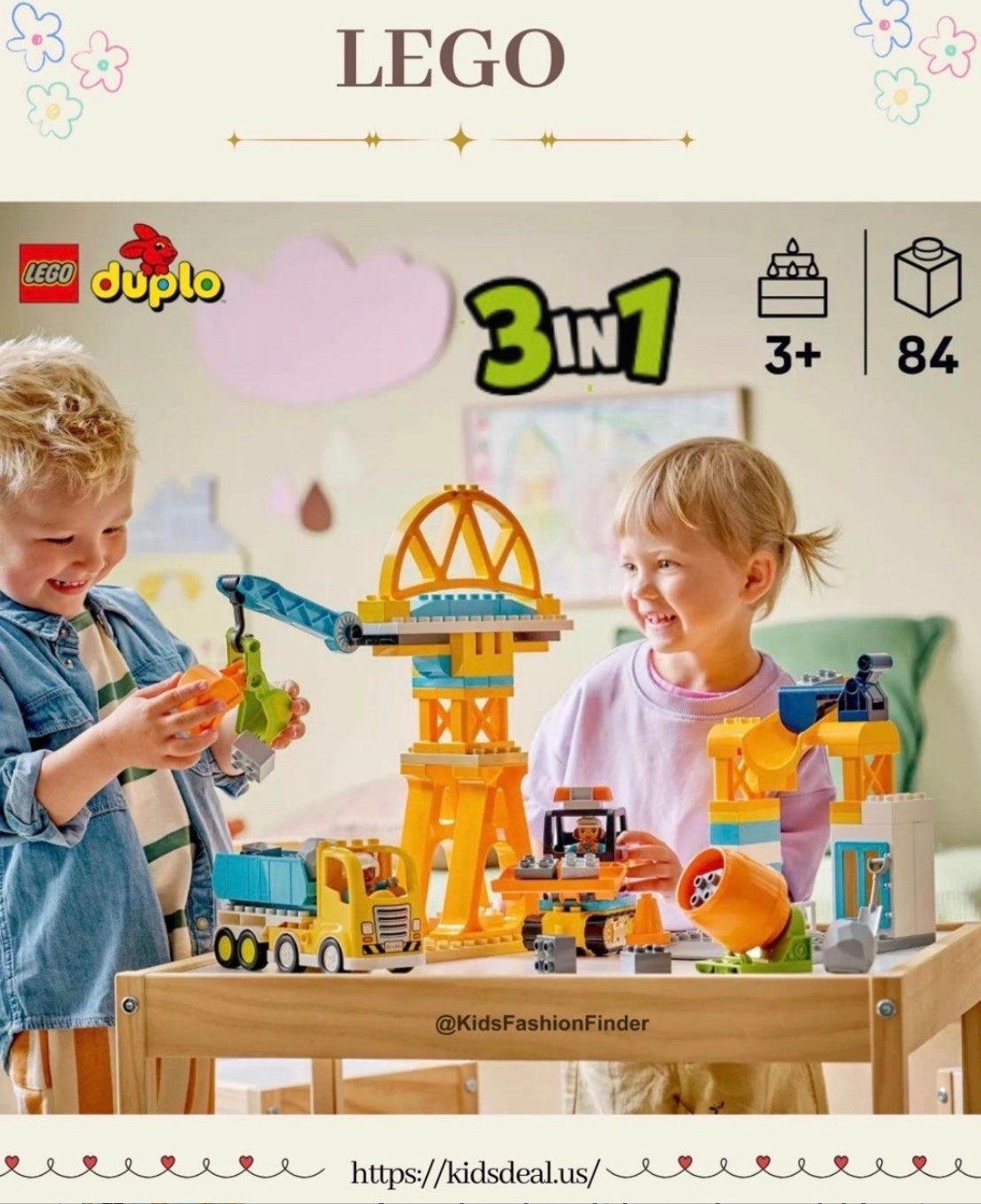 🚧 BIG fun for little builders! 🚧

This LEGO DUPLO Town 3-in-1 Construction Site is such a hit for toddlers 👷‍♂️👷‍♀️

✨ 3 builds in 1 set – build a bridge, loading station, or a crane

🚚 Interactive trucks – lifting bucket, tipping dump truck, spinning cement mixer

🧠 Learning through play – boosts fine motor skills, spatial thinking & problem solving

🧱 Mix, match, rebuild… the fun never ends!

Perfect for ages 3+ and an amazing gift idea for curious little hands 💛

Screen-free, imaginative play we LOVE for busy toddlers.

#LEGODUPLO #ToddlerToys #PretendPlay#LearningThroughPlay #GiftIdeasForKids#MomApproved #DadApproved #ToyFinds
#ConstructionPlay 🚜🧱✨

#LTKOver40 #LTKKids #LTKBaby