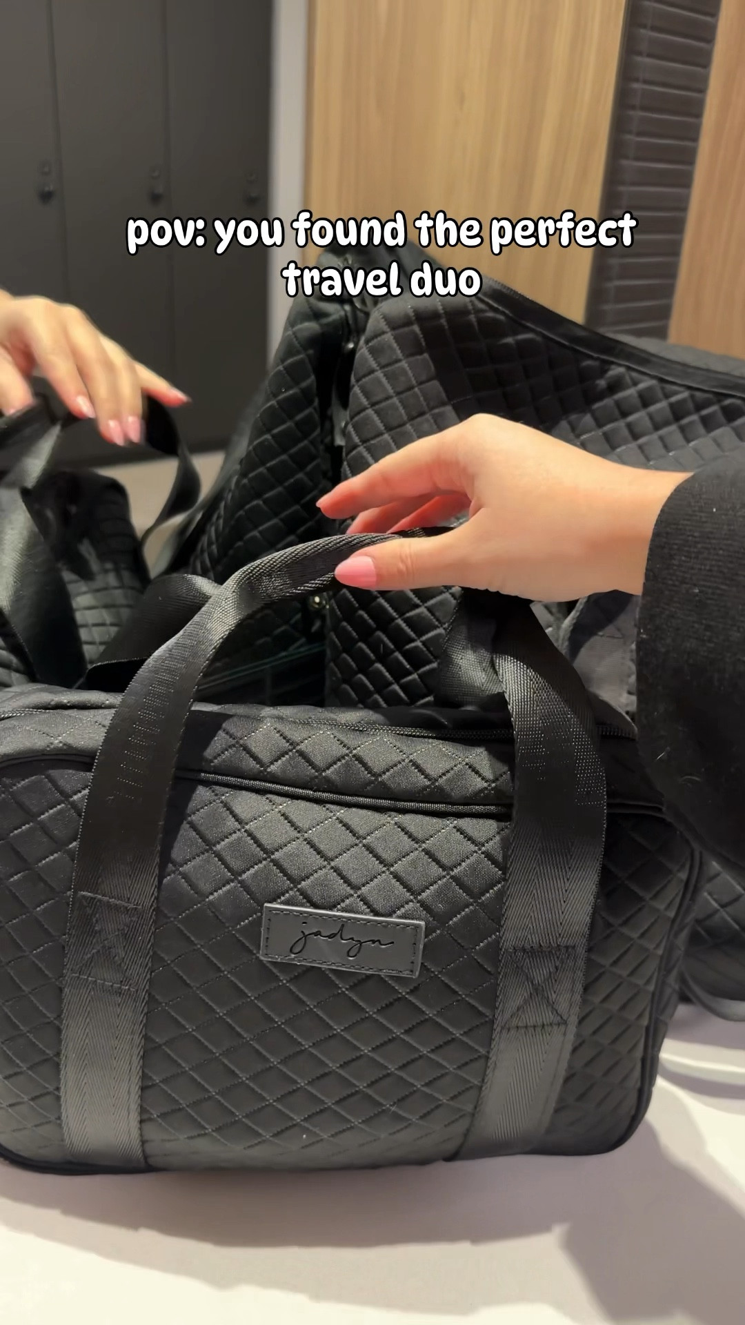 POV: You found the perfect travel duo

Travel bag, gym bag, carry on, luggage, travel, Jadyn bags, makeup organizer, makeup bag, toiletries, toiletry bag, Amazon finds 

#LTKFindsUnder50 #LTKTravel #LTKVideo